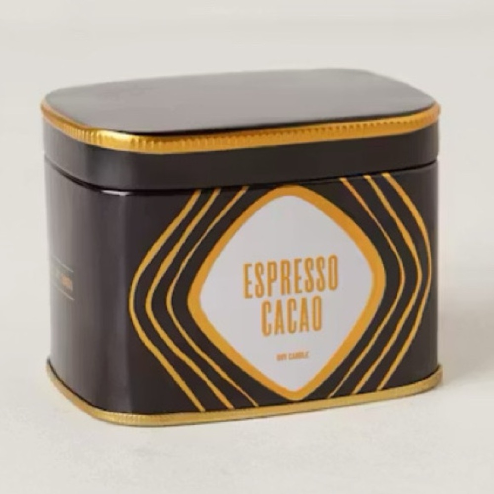 Anthropologie Espresso Cacao Soy Candle 2 Wick by ILLUME Devon Grid - Picture 3 of 7